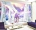 Produktbild Europäische stil römische spalte fliegendes einhorn pegasus blumenblatt hintergrund fototapete papel de parede 3d tapete mural 200, 140