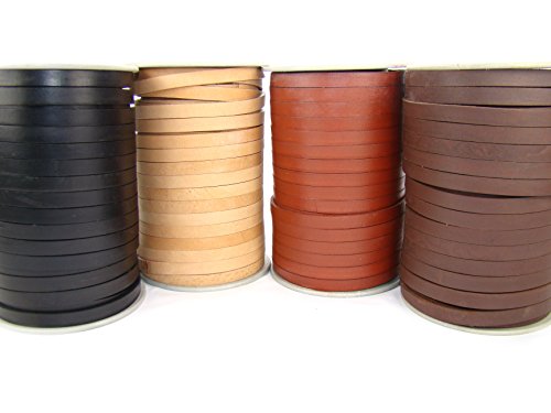 Lederband Flach. 1 cm x 2,5 mm. Braun 3 m. - Länge/Farbe: wählbar