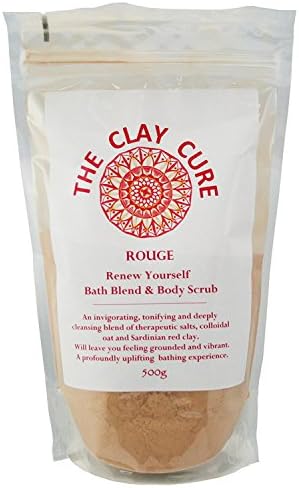 Luxurious Bath Blend - Rouge - Epsom Salt, Himalayan Salt, Colloidal Oats, Sodium Bicarbonate &amp; Sardinian Red Clay (500g)