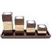 Produktbild Trendy Wood & Light Step braun Kerzenhalter Teelicht Dekoartikel Holz Tischdekoration Kerze Schale (braun) Mangoholz, Kerzenständer, Schale (braun)