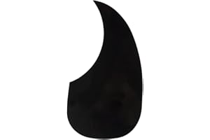 Musiclily Teardrop Form Akustikgitarre Schlagbrett Selbstklebender Pickguard für Martin D28 Style Folk Gitarre, Schwarz