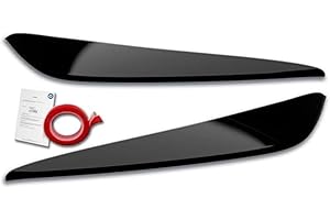 RDX Racedesign Head light spoilers compatible with BMW 2-Series Gran Coupe (F44) 2019- (ABS Gloss Black)