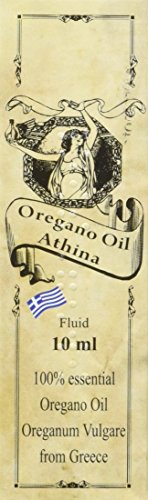 Athina Oregano Öl Bio, 100% ätherisches Oreganoöl Origanum vulgare, aus Griechenland, 80% Carvacrol, 1 X 10 ml