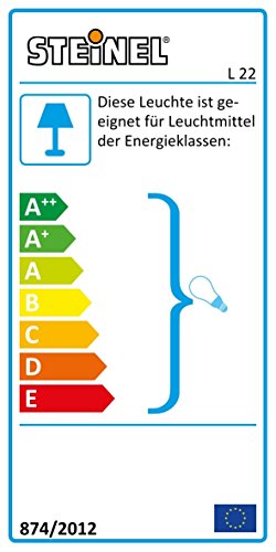 Steinel Sensor Außenleuchte L 22 – Wandleuchte mit 180° Bewegungsmelder und max. 10 m Reichweite , Sensorleuchte aus Kunststoff mit Edelstahlblende für max. 60 Watt, E 27 Fassung, 009816 - 2