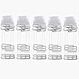 5 Pairs Invisible Bra Straps, Elastic Silicone Adjustable Anti skid Transparent Bra Straps