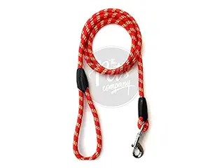 The Pets Company Dog Rope Leash, Dog Leash for Medium Dogs, Red