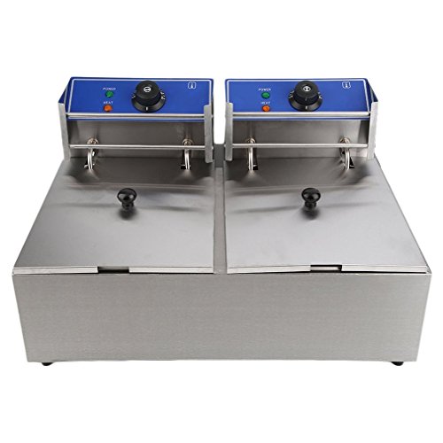 Profi Doppel Fritteuse Edelstahl 2 X 6l Friteuse Deep Fryer Gro Mit Filter Herausnehmbarem Lbehlter Und Regelbarer Heizstufe 2 X 2500 Watt Profi Doppel Fritteuse Edelstahl 2 X 6l Friteuse Deep Fryer Gro Mit Filter Herausnehmbarem Lbehlter Und Regelbarer Heizstufe 2 X 2500 Watt