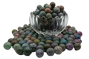 KASBA? Hand Painted Multi Color Marbles Round. Glass Marbles for Aquarium Decorations, Pack of 500gms (Aprox100pcs)