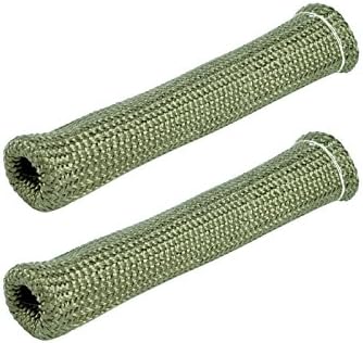 2 x Heat Protection Pipe Spark Plug Sockets Basalt Cable Protection Titanium Turbo Charger