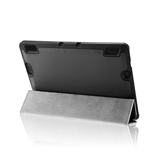 Forefront Cases® Neue Leder Hülle / Tasche / Case / Cover für Amazon Fire HDX 8.9 Tablet (November 2014) – Rundum-Geräteschutz und intelligente Auto-Sleep-Wake-Funktion mit 3-JAHRES-GARANTIE VON Forefront CASES – inkl. Eingabestift und Displayschutz - 3
