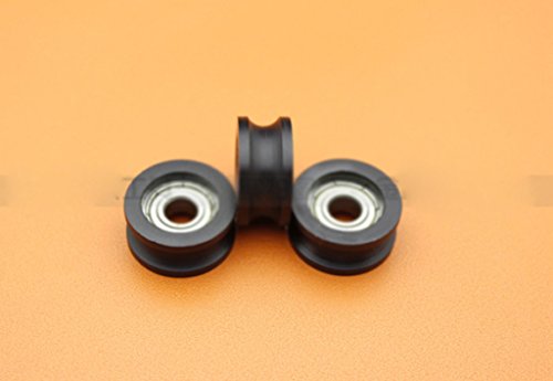 Winwill®4pcs U-Nut-Rad-Führungs-Lager-Riemenscheibe versiegelte Schienen-Kugel-Möbel 6 * 21 * 10mm