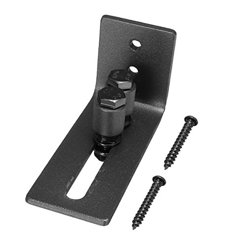 Preisvergleich Produktbild SAFETYON Schiebetür Rollen Bodenführung schwarz, Schiebetürbeschlag Hardware Schiebetürsystem Zubehör, Sliding Barn Door Stay Floor Roller