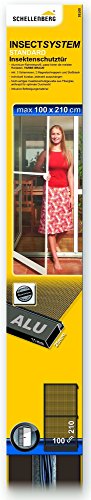 Schellenberg 50755 Insektenschutz-Tür Eleganza 100 x 210 cm braun