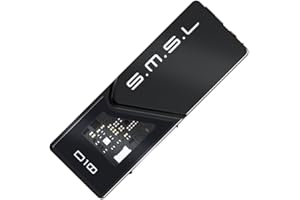 AOSHIDA SMSL D10 2x CS43131 Portatile DAC Amplificatore per cuffie, DSD256 PCM32bit/384kHz USB DAC HPA, ingresso Type-C a uscita per cuffie da 3,5mm/4,4mm, HiFi DAC Ampli per cuffie per PC/Telefono/Pad (Nero)