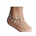 Produktbild Vovotrade2017 Frauen Layered Quaste Perle Fußkettchen Blätter Knöchel Armband Strand Fuß Schmucksachen (Silver)