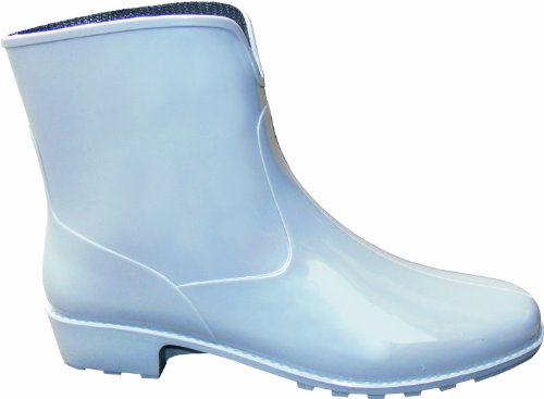 Damen-Stiefel "Michaela" , PVC, mit Absatz, Profilsohle, weiter Einstieg, Farbe: grau, verschiedene Farben und Größen