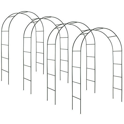 TecTake 4er Set Rosenbogen Torbogen Rankhilfe Spalier | Metall