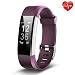Produktbild Fitness Tracker,Juboury Smart Bracelet mit Pulsmesser Herzfrequenzmesser,Aktivitätstracker,Schrittzähler,SchlafMonitor,Treppen Zähler,Kalorienzähler Fitness Uhr für Android und IOS Smartphones(Violett)