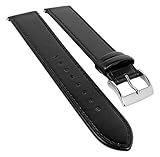 Junghans Max-Bill Ersatzband Leder Band XL schwarz 20mm glatt 027/4700 027/4600 027/4800 027/3500