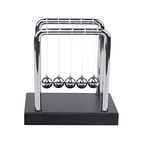 BOJIN Classic Newton Cradle Balance Balls Science Psychology Puzzle Desk Toy - Small