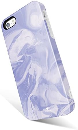 iPhone 5/5s/SE case marble, Akna Charming Series Silicon cover for iPhone 5/5s/SE [Purple Marble Texture](483-U.K)