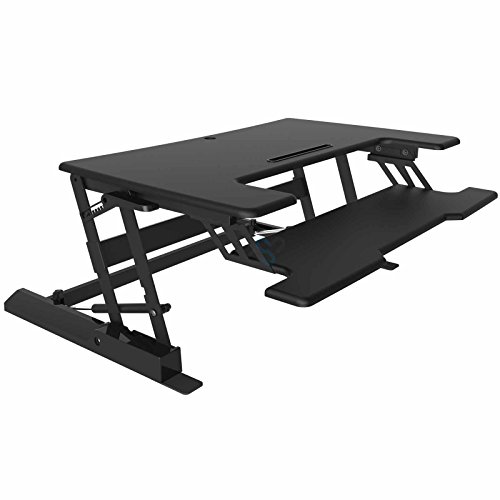 HFTEK® Sitz-Steh Desktop Workstation Schreibtisch Arbeitsplatz Sit & Stand Laptop Mount (FY02LD)