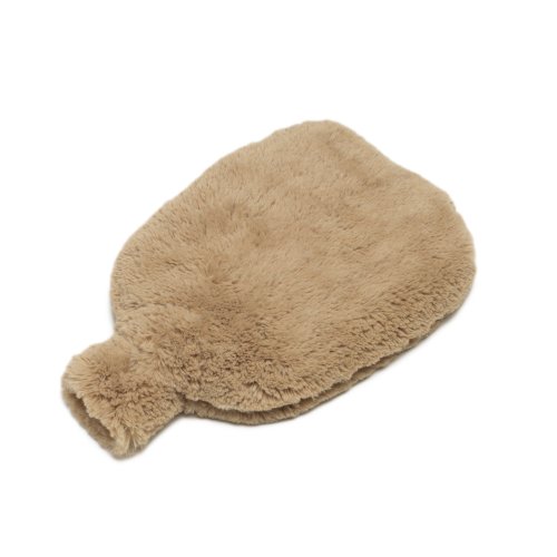 Botella Furry Calentadores peludos Totalmente Microwavable Beige