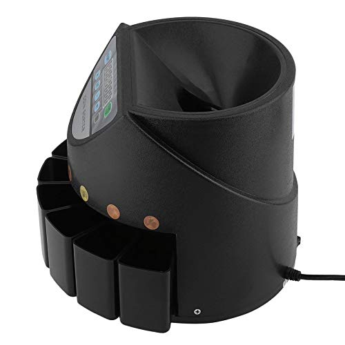 Preisvergleich Produktbild Pennyjie Elektronische Hochgeschwindigkeits-Münzzähler Münzsortierer Geld Bargeld Währung Zählmaschine Gerät 220 V 50 Hz EU-Stecker