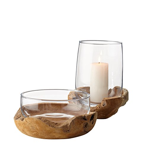 Leonardo 084409 Windlicht mit Teaksockel - 4