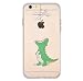 Produktbild OFFLY iPhone 6 / 6S Hülle Case, Transparente Flexible Silikon Dickere TPU Schutzhülle, Niedlich und Kreativ Einzigartig Muster Schutz Etui für Apple iPhone 6 / 6S (4.7 Zoll) - Dinosaurier