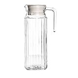 jarra 1 litro tupperware Juego de 2 jarras para nevera de cristal de 1 litro con tapa.