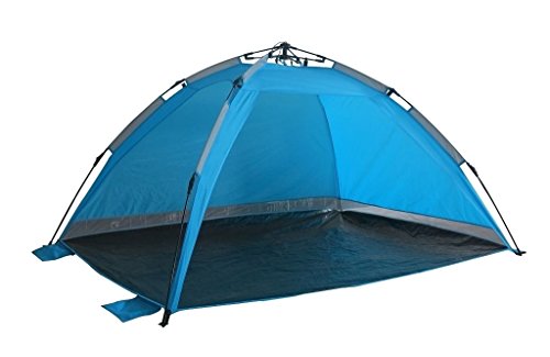 Preisvergleich Produktbild Strandmuschel Hellblau Strandzelt mit Schirmsystem Polyester blitzschneller Aufbau Wetter- und Sichtschutz Duhome 5070