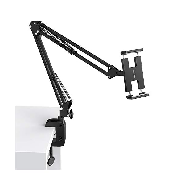 UGREEN Soporte Metálico Tablet y Móvil, Brazo Articulado Multiángulo Pinza Ajustable para 4-12.9 Pulgadas Surface Pro 4…