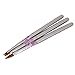 Gleader 3pcs Marble Sable Acrylic Tips Nail Art Painting Brush Brushes Carving Pen Detachable Size #2 #6 #8