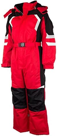 Children's Ski Suit Snowsuit Boys Girls Winter Overall | LB1119, Children (Unisex), red