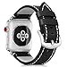 Produktbild YOLTA Leder-Band-Bügel passend für Apple-Uhr 38mm 40mm 42mm 44mm (Serie 4,3,2,1) Iwatch Bands für Männer Geschäft, echte Leder-Band mit Secure Metallschnalle Ersatz-44Mm-A