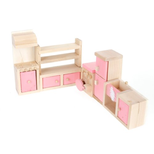Preisvergleich Produktbild Puppenhaus Möbel Holz Spielzeug Set Küche