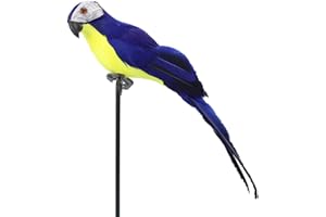 LICHENGTAI Artificial Parrot Model Realistic Parrot Feather Colourful Fake Parrots Artificial Birds Simulation Birds Models for Outdoor Home Garden Lawn Tree Decor