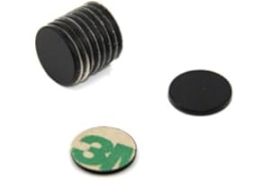 FIRST4MAGNETS Adhesivo N42 Magnet Epoxi Negro Para Artes, Manualidades, Fabricación de Modelos, Bricolaje, Pasatiempos, Oficina Y Hogar - 10mm de Diámetro x 1mm - 0.58kg - Norte - Paquete de 10