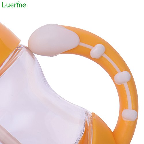 luerme 240 ml Flip Cartoon Kaninchen Gap Babys Kids Kinder Trinkbecher Stroh Sippy Flasche mit Antirutsch-Griffen - 2