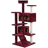 (Weinrot) Hochwertig Kratzbaum Katzenkratzbaum Katzenbaum Spielbaum Katzenkratzbäume CAT05