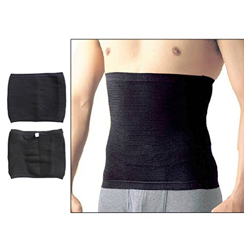 Omkuwl Mens Slimming Lift Body Shaper Tummy Belt Waist Support M Black