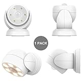 Luz LED con detector de movimiento: automático, para encender la luz cuando se detecta movimiento en plena oscuridad, se apaga después de 30 segundos. Ahorra energía y conserva la factura de electricidad si necesitas una luz en la zona de entrada después de la oscuridad.