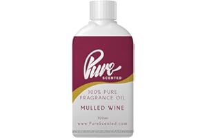 Pure Scented 100ml Fragrance Oil - Vegan & Cruelty-Free, for Candles, Soaps, Slime, Diffusers, Cosmetics, Wax Melts & DIY Crafts (1 x 100ml, Mulled Wine)