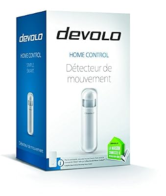 Devolo Détecteur de mouvement devolo Home Control (capteur infrarouge connecté, capteur d’éclairage ambiant et de température, technique Z-Wave pour applications domotiques, pilotage via appli iOS/Android) blanc