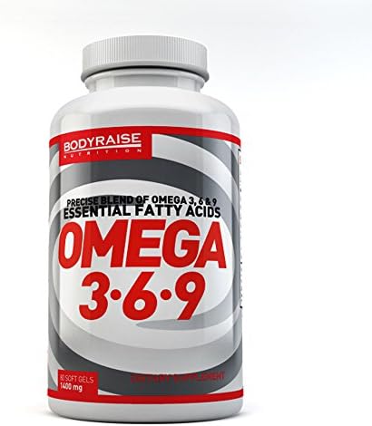 Bodyraise Omega 3:6:9 80 Softgels - Supplement with Essential Formula of Fatty Acids - Supports Energy Levels, Cardiovascular Health &amp; Reduces Body Fat - 40 Servings