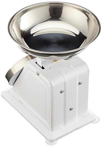 Premier Housewares Küchenwaage im Retrolook mit Edelstahlschale, weiß - 3