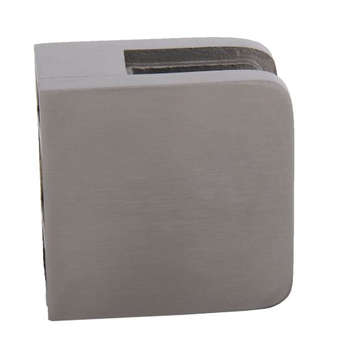 Edelstahl Glashalter Glasklemme 45/45 mm mit flachem Ansatz aus V2A – geeignet für Glasstärke 8,0 mm (S071228-8) - 2