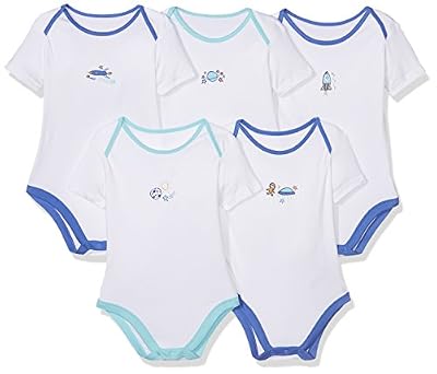Mothercare Rocket-5 Pack, Body Bébé Garçon, Bleu, 9 Mois