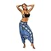 Produktbild ASHOP Damen Hose, Frauen Beiläufige Sommer High Waist Baggy Boho Haremshose Aladinhose Yogahose Strecken Sporthose Freizeithose Casual Lange Hose Streetwear Outdoorhose (Hellblau,One Size)